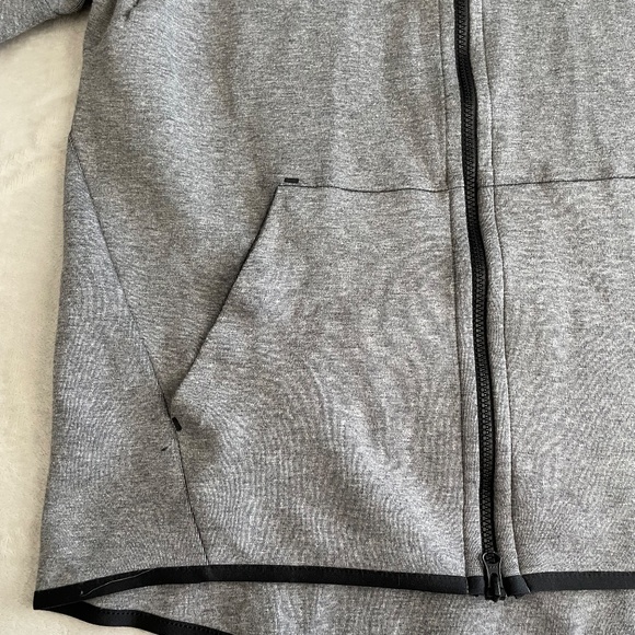 Nike Tech Fleece Windrunner Mens Full Zip Hoodie Sz XL Heather Gray 805144-091 - Picture 5 of 12